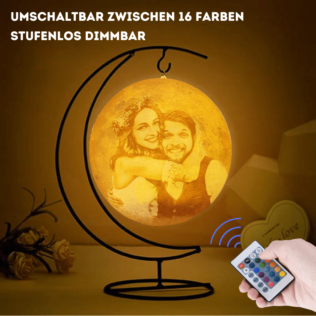 Personalisierte 3D Foto Mondlampe - Das Original von Waagemann